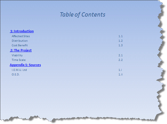 TOC screenshot