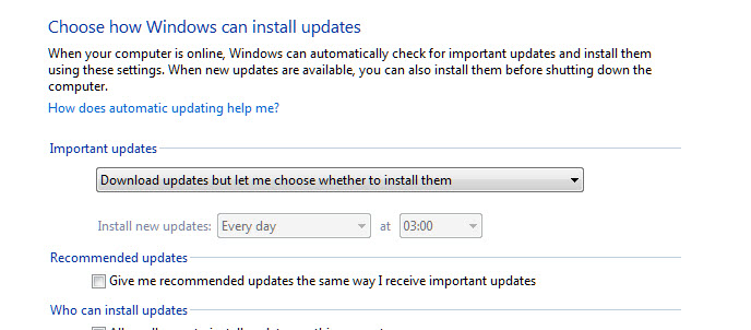 Change settings