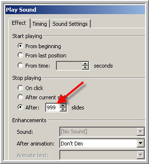 Stop playing after 999 sides