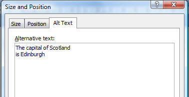 Set the Alt Text