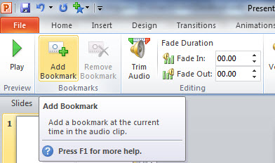 Add a Bookmark