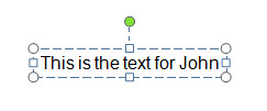 Text box with text