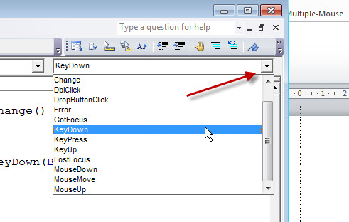 key down