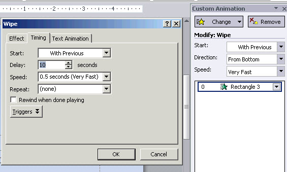 Custom Animation settings
