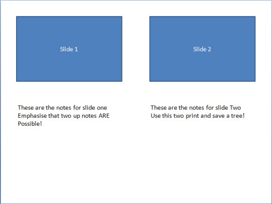 Two Up Notes