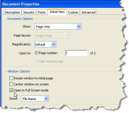 Settings in Acrobat