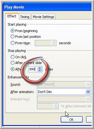 The video settings
