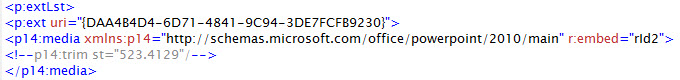 Slide XML